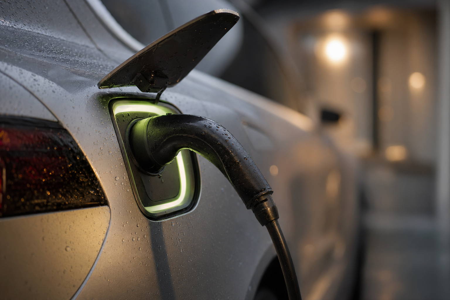 EV charging port at home